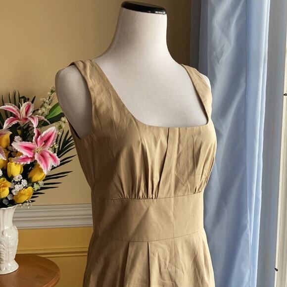 J. Crew Khaki Sleeveless Sheath Dress, Size 2 - Picture 3 of 10